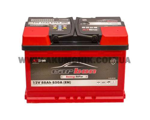 Акумулятор автомобільний 88Ah-12V Carbon (278х175х190), R, EN850 2137