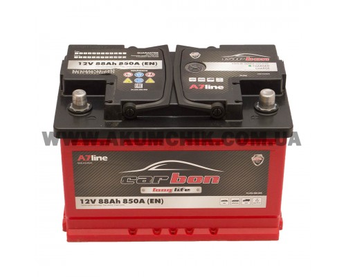 Акумулятор автомобільний 88Ah-12V Carbon (278х175х190), R, EN850 2137