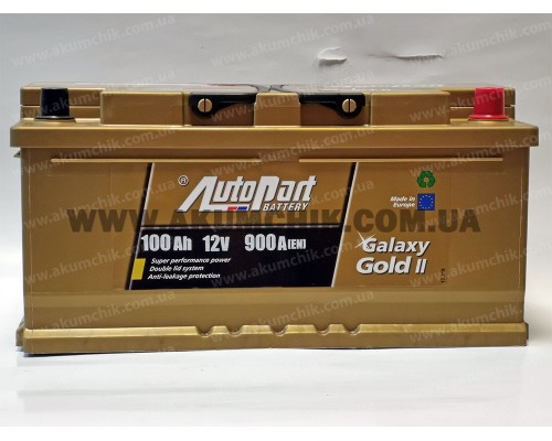Акумулятор автомобільний 100Ah-12V Autopart Galaxy Gold (353х175х175), R, EN900