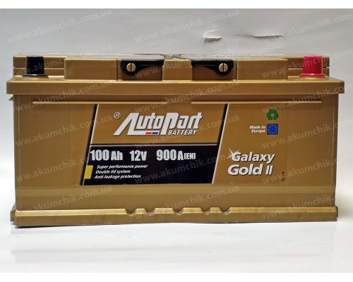 Акумулятор автомобільний 100Ah-12V Autopart Galaxy Gold (353х175х175), R, EN900