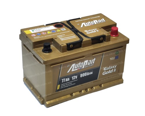 Акумулятор автомобільний 77Ah-12V Autopart Galaxy Gold (278х175х175), R, EN800