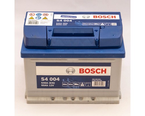 Акумулятор автомобільний 60Ah-12v Bosch S4004 (242х175х175) низький, R, EN540