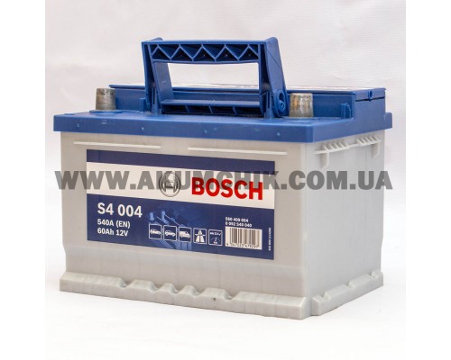 Акумулятор автомобільний 60Ah-12v Bosch S4004 (242х175х175) низький, R, EN540