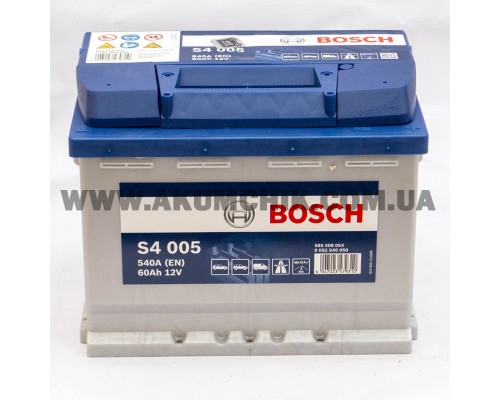 Акумулятор автомобільний 60Ah-12v Bosch S4005 (242х175х190), R, EN540