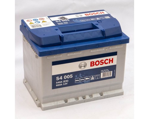 Аккумулятор автомобильный 60Ah-12v Bosch S4005 (242х175х190), R, EN540