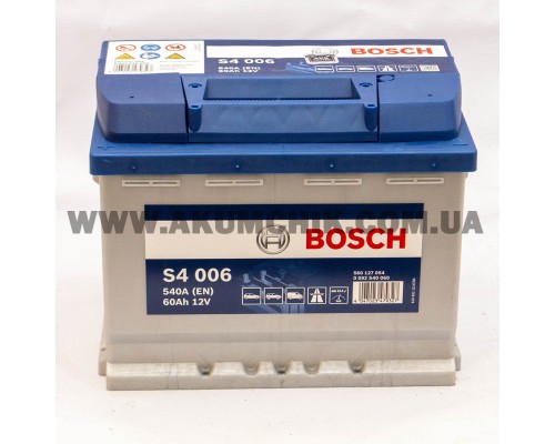 Акумулятор автомобільний 60Ah-12v Bosch S4006 (242х175х190), L, EN540