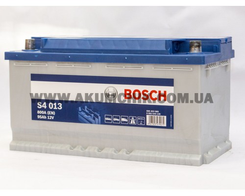 Акумулятор автомобільний 95Ah-12v Bosch S4013 (353х175х190), R, EN800