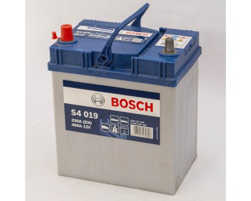 Акумулятор автомобільний 40Ah-12v Bosch S4019 Asia (187х127х227), L, EN330 1789