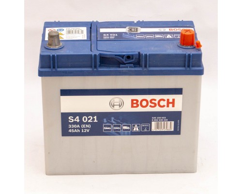 Акумулятор автомобільний 45Ah-12v Bosch S4021 Asia (238х129х227), R, EN330 1101