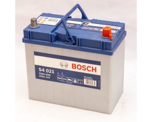 Акумулятор автомобільний 45Ah-12v Bosch S4021 Asia (238х129х227), R, EN330 1101