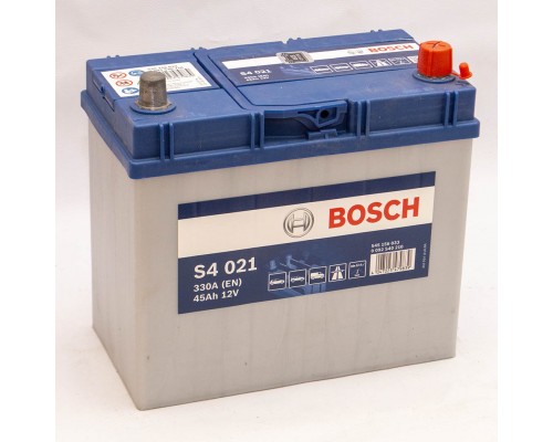 Аккумулятор автомобильный 45Ah-12v Bosch S4021 Asia (238х129х227), R, EN330