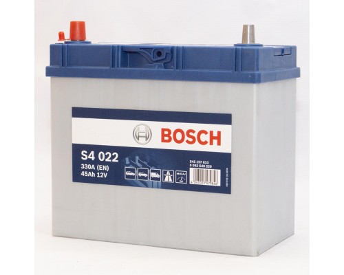 Акумулятор автомобільний 45Ah-12v Bosch S4022 Asia (238х129х227), L, EN330 2412