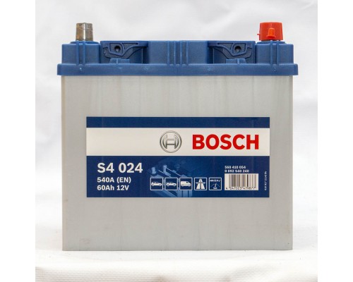 Акумулятор автомобільний 60Ah-12v Bosch S4024 Asia (232х173х225), R, EN540