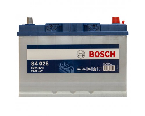 Акумулятор автомобільний 95Ah-12v Bosch S4028 Asia (306х173х225), R, EN830