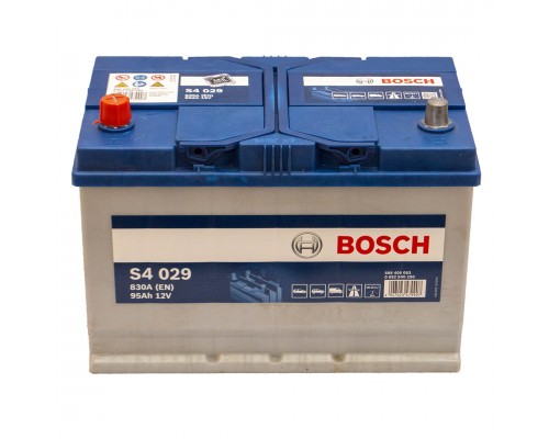 Акумулятор автомобільний 95Ah-12v Bosch S4029 Asia (306х173х225), L, EN830