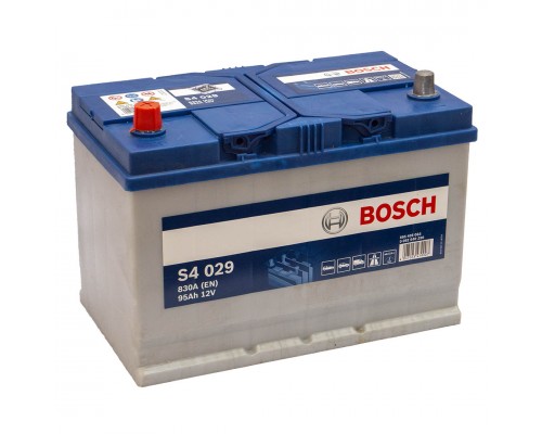 Акумулятор автомобільний 95Ah-12v Bosch S4029 Asia (306х173х225), L, EN830