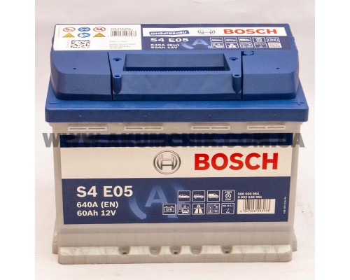 Акумулятор автомобільний 60Ah-12v Bosch EFB S4E05 (242х175х190) Start Stop, R, EN640