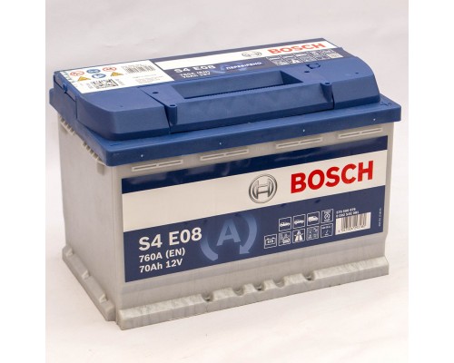 Акумулятор автомобільний 70Ah-12v Bosch EFB S4E08 (278х175х190) Start Stop, R, EN760   3578