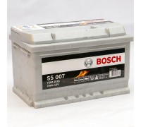 Аккумулятор автомобильный 74Ah-12v Bosch S5007 (278х175х175) низкий, R, EN750