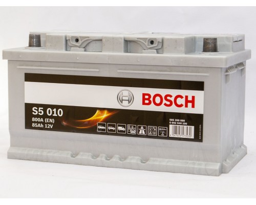 Акумулятор автомобільний 85Ah-12v Bosch S5010 (315х175х175) низький, R, EN800