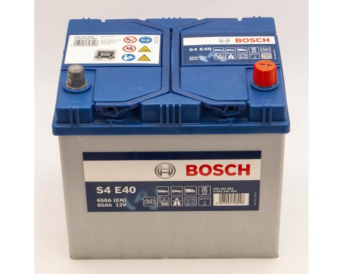 Акумулятор автомобільний 65Ah-12v Bosch EFB S4E40 (232х173х225) Asia Start Stop, R, EN650