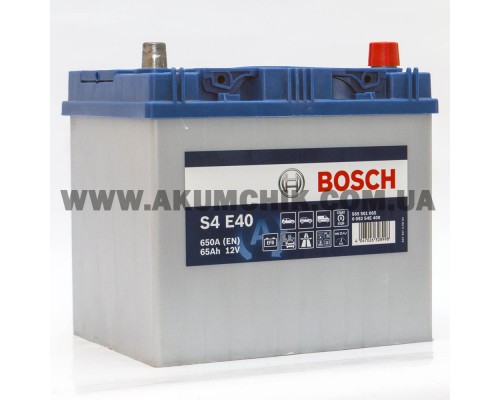Акумулятор автомобільний 65Ah-12v Bosch EFB S4E40 (232х173х225) Asia Start Stop, R, EN650