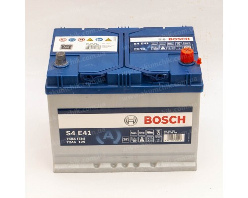 Акумулятор автомобільний 72Ah-12v Bosch EFB S4E41 (260х175х225) Asia Start Stop, R, EN760