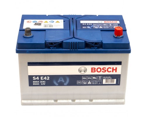 Акумулятор автомобільний 85Ah-12v Bosch EFB S4E42 (306х173х225) Asia Start Stop, R, EN800