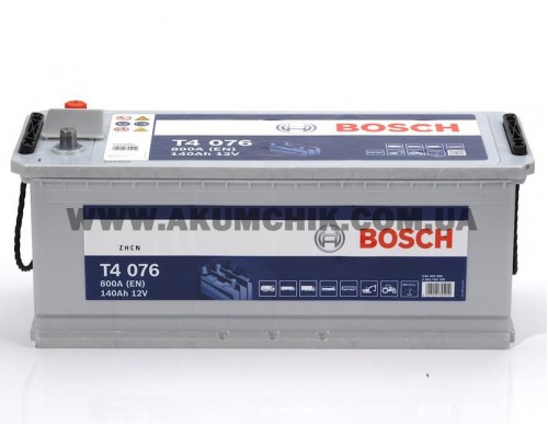 Акумулятор автомобільний 140Ah-12v BOSCH (T4076) (513x189x223),L,EN800