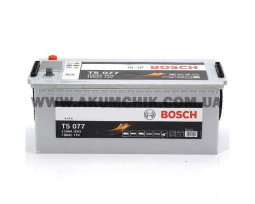 Акумулятор автомобільний 180Ah-12v BOSCH (T5077) (513x223x223),L, EN1100