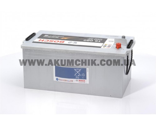 Акумулятор автомобільний 225Ah-12v BOSCH (T5080) (518x276x240),L, EN1250