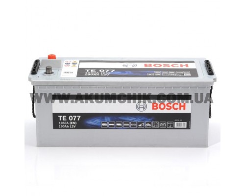 Акумулятор автомобільний 190Ah-12v BOSCH EFB (TE077) (513x223x223),L, EN1050