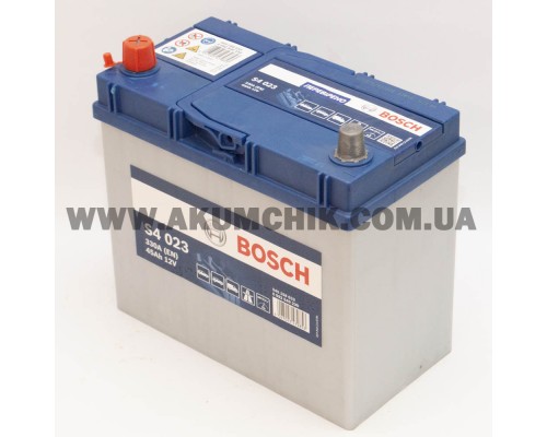 Акумулятор автомобільний 45Ah-12v Bosch S4023 Asia (238х129х227), L, EN330