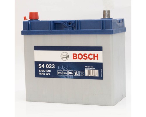 Акумулятор автомобільний 45Ah-12v Bosch S4023 Asia (238х129х227), L, EN330