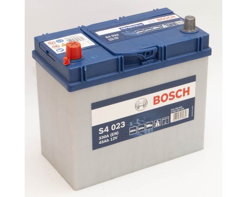 Аккумулятор автомобильный 45Ah-12v Bosch S4023 Asia (238х129х227), L, EN330