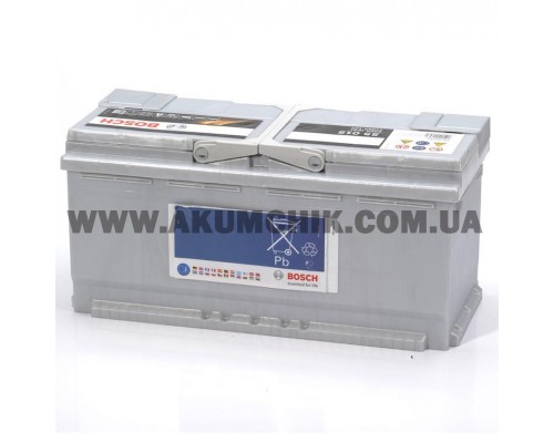 Акумулятор автомобільний 110Ah-12v Bosch S5015 (393х175х190), R, EN920