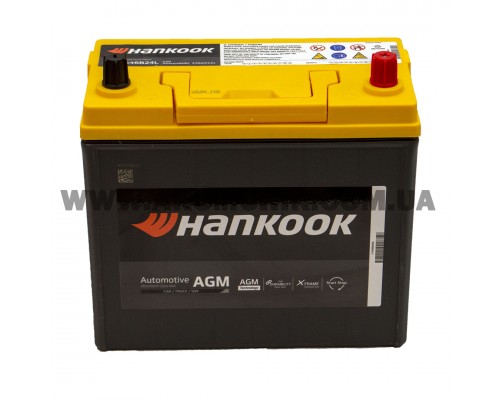 Акумулятор автомобільний 45Ah-12v Hankook AGM Asia (234х127х220) Start Stop, R, EN370  3042