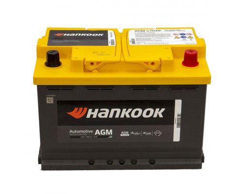 Акумулятор автомобільний 70Ah-12v Hankook AGM 5720 (278х175х190) Start Stop, R, EN760  0194