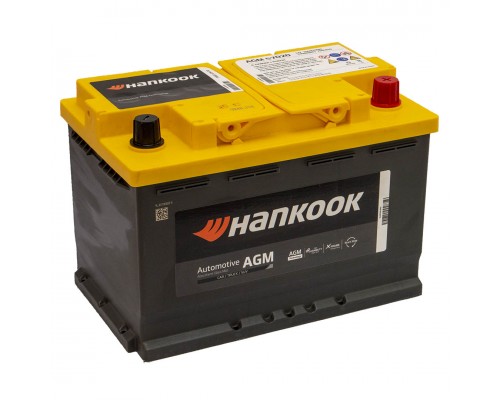 Акумулятор автомобільний 70Ah-12v Hankook AGM 5720 (278х175х190) Start Stop, R, EN760  0194
