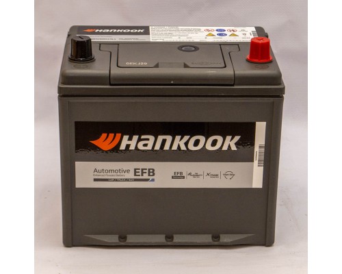 Акумулятор автомобільний 65Ah-12v Hankook EFB Asia Q85(90D23L) (232х175х225) Start Stop, R, SAE670 0510