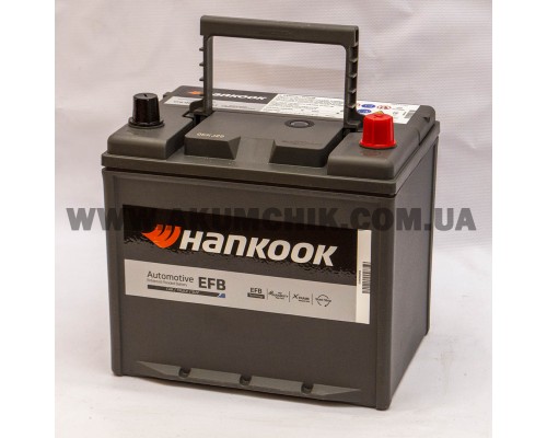 Акумулятор автомобільний 65Ah-12v Hankook EFB Asia Q85(90D23L) (232х175х225) Start Stop, R, SAE670 0510