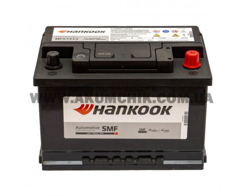 Акумулятор автомобільний 74Ah-12v Hankook SMF 57412 (278х175х190), R, EN680 3157