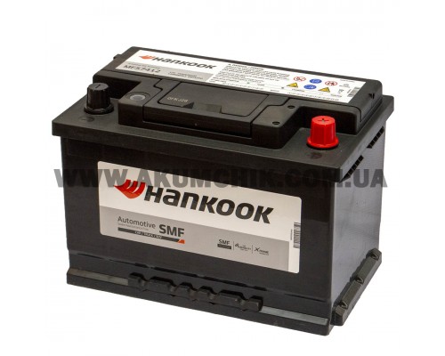 Акумулятор автомобільний 74Ah-12v Hankook SMF 57412 (278х175х190), R, EN680 3157