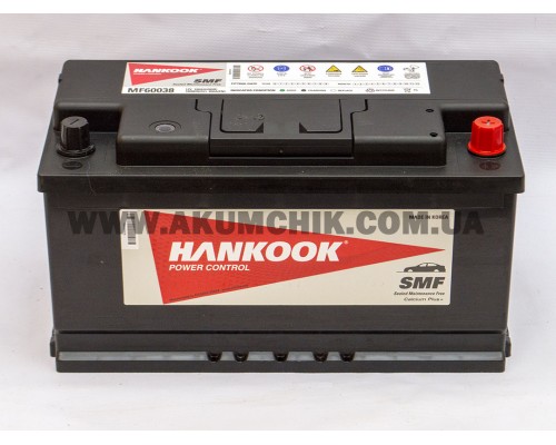 Акумулятор автомобільний 100Ah-12v Hankook SMF 60038 (353х175х190), R, EN850 3159