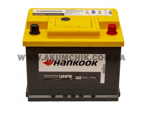 Акумулятор автомобільний 68Ah-12v Hankook UHPB UMF56800 (242х175х190), R, EN600 56800