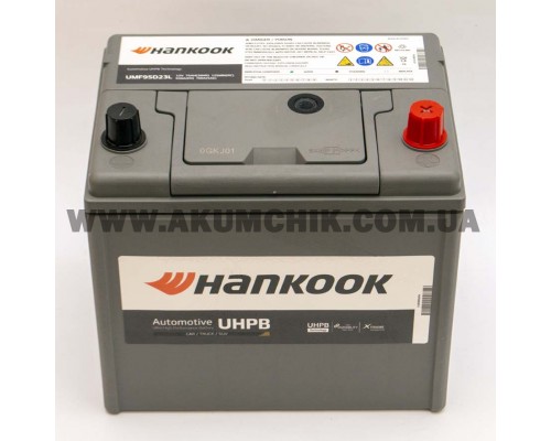 Акумулятор автомобільний 75Ah-12v Hankook UHPB Asia UMF95D23L (232х175х220), R, EN650
