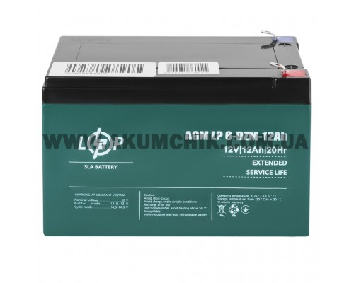 Тяговий свинцево-кислотний акумулятор LP 6-DZM-12 Ah - клема F2