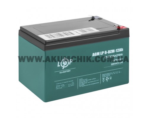 Тяговий свинцево-кислотний акумулятор LP 6-DZM-12 Ah - клема F2