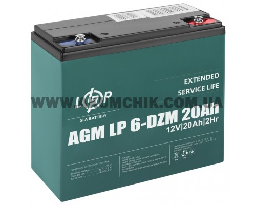 Тяговий свинцево-кислотний акумулятор LP 6-DZM-20 Ah