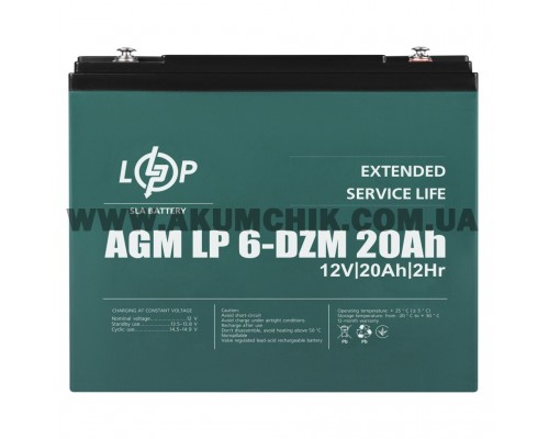 Тяговий свинцево-кислотний акумулятор LP 6-DZM-20 Ah